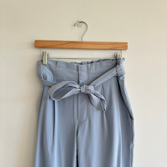 Athleta Skyline Pant II High Rise Straight Leg Paperbag Pants Blue 6 - Picture 5 of 9